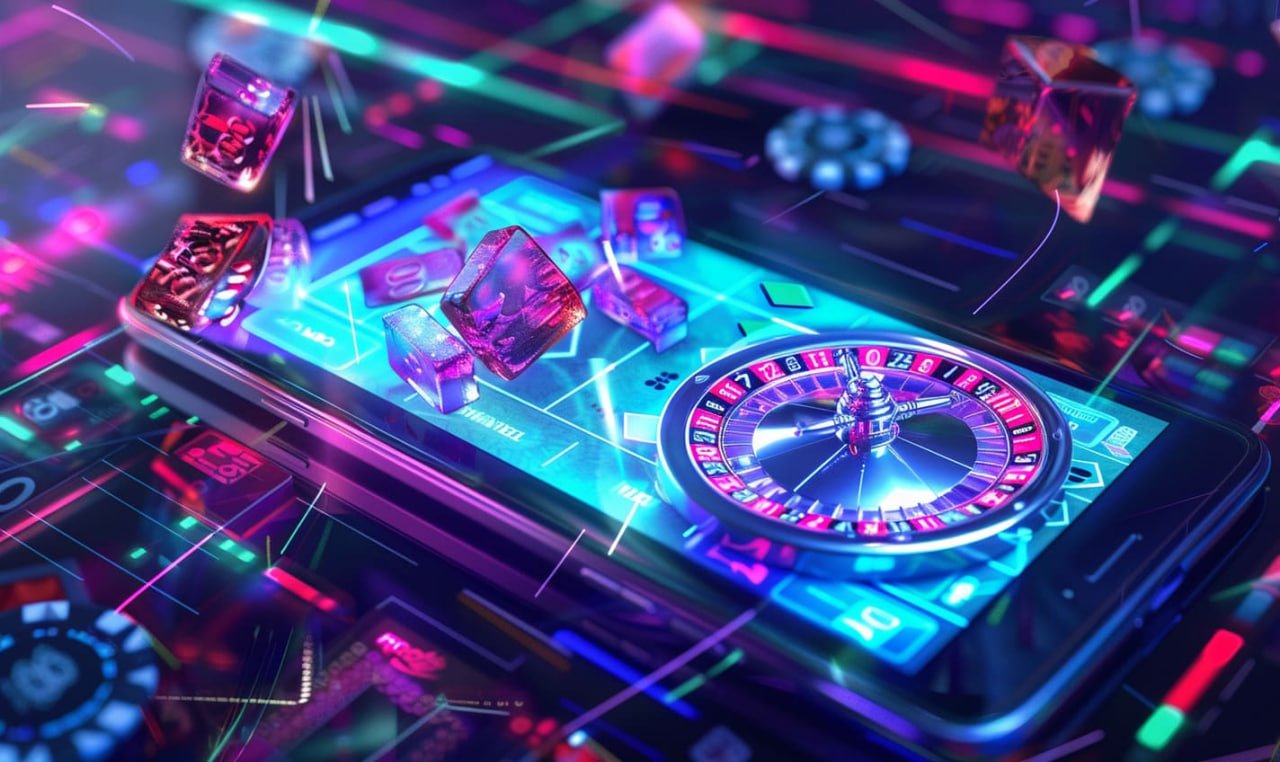 Live casino control panel on smartphone screen